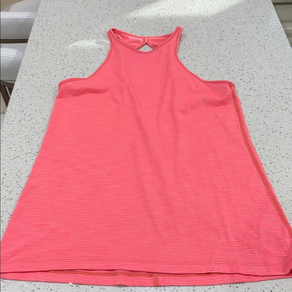 Lululemon Trapeze Twist Tank Heathered Grapefruit size 6 - Picture 8 of 9